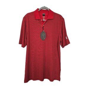 greg norman ml75 microlux Medium Polo Shirt Red Plumas Pines Course